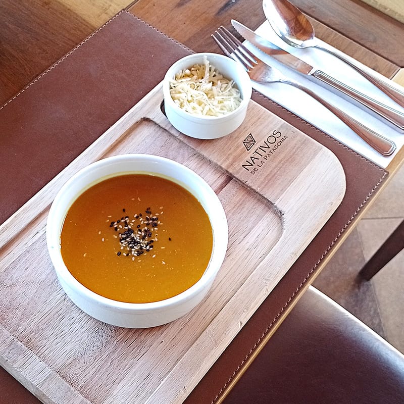 Sopa crema de vegetales de El Restó del Glaciar